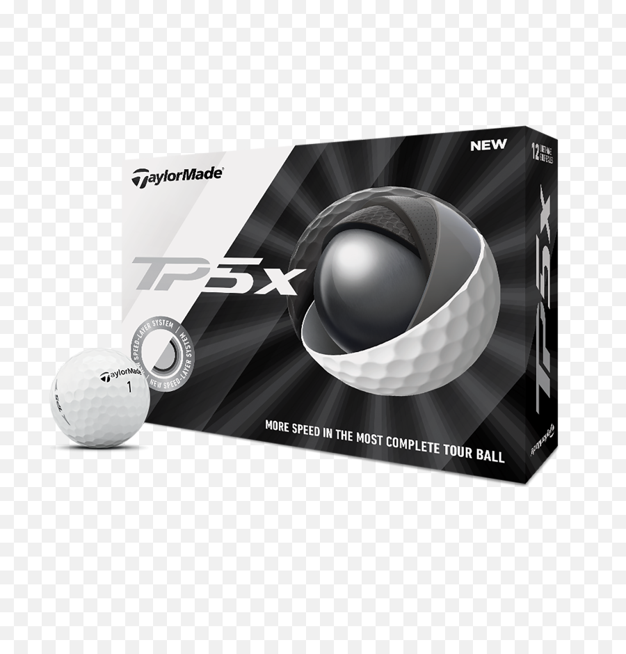 Taylormade Tp5x Golf Balls 1 Dozen - Taylormade Tp5x Golf Balls Png,Golf Ball Transparent