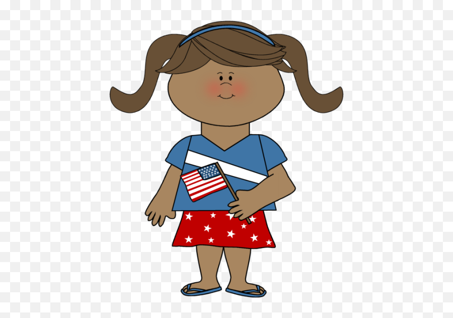 Girl - Red White And Blue Clothes Clip Art Png,Patriotic Png