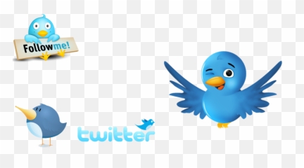 Download Twitter Logos - Cute Bird Transparent Background Follow Me On png