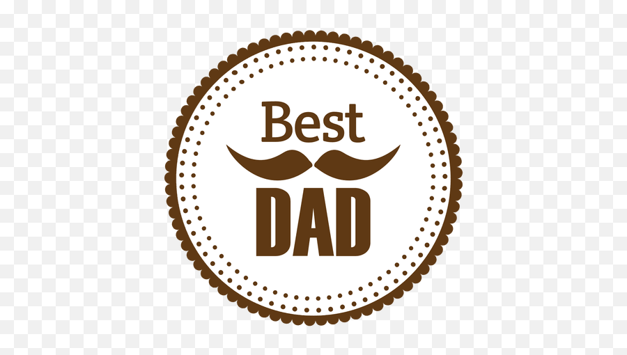 Best Dad Round Badge - Transparent Fathers Day Png,Dad Png