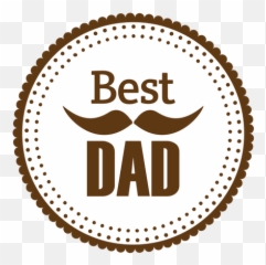 Best Dad Round Badge - Transparent Fathers Day Png,Dad Png