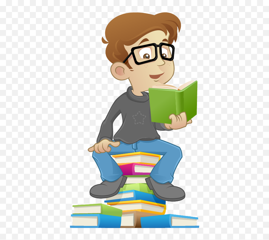 Reading Book Child - Reading Books Cartoon Png,Reading Png - free  transparent png images 