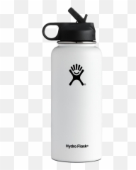 White Hydro Flask Png File - White Hydro Flask With Straw Lid,Hydro Flask Png
