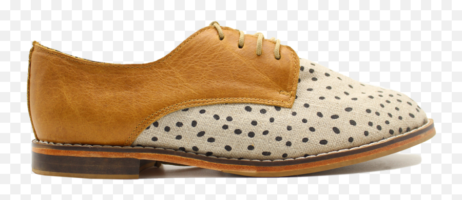 Zola In Black Dots Mustard - Round Toe Png,Black Dots Png