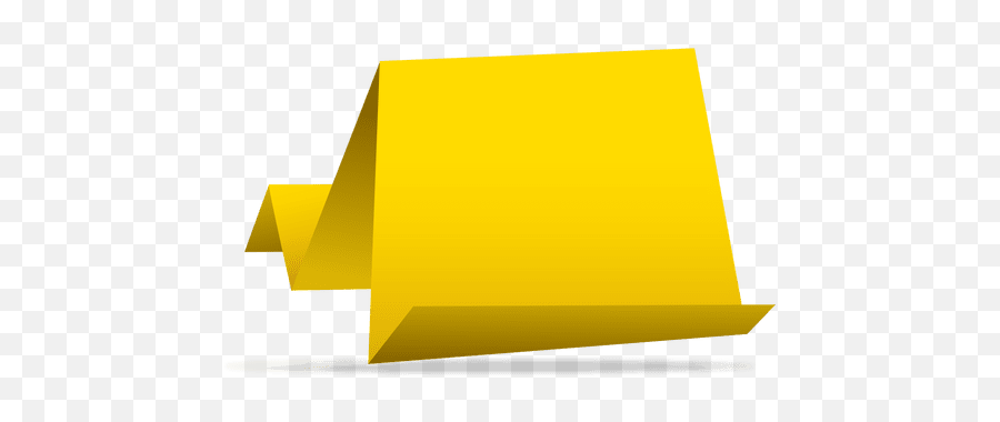 Yellow Banner Png Image Background - Yellow Origami Png,Yellow Banner Png