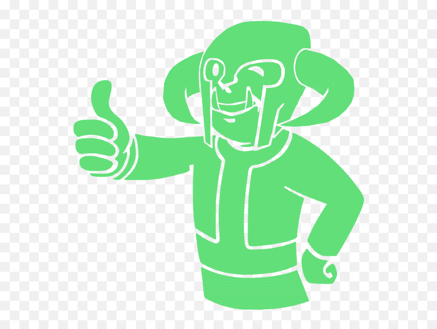 Fallout Vault Boy Silhouette Transparent Cartoon - Jingfm Fictional Character Png,Vault Boy Transparent