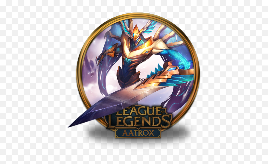 Aatrox Justicar Icon League Of Legends Gold Border Iconset - Discord League Of Legends Icon Png,Blade And Soul Desktop Icon