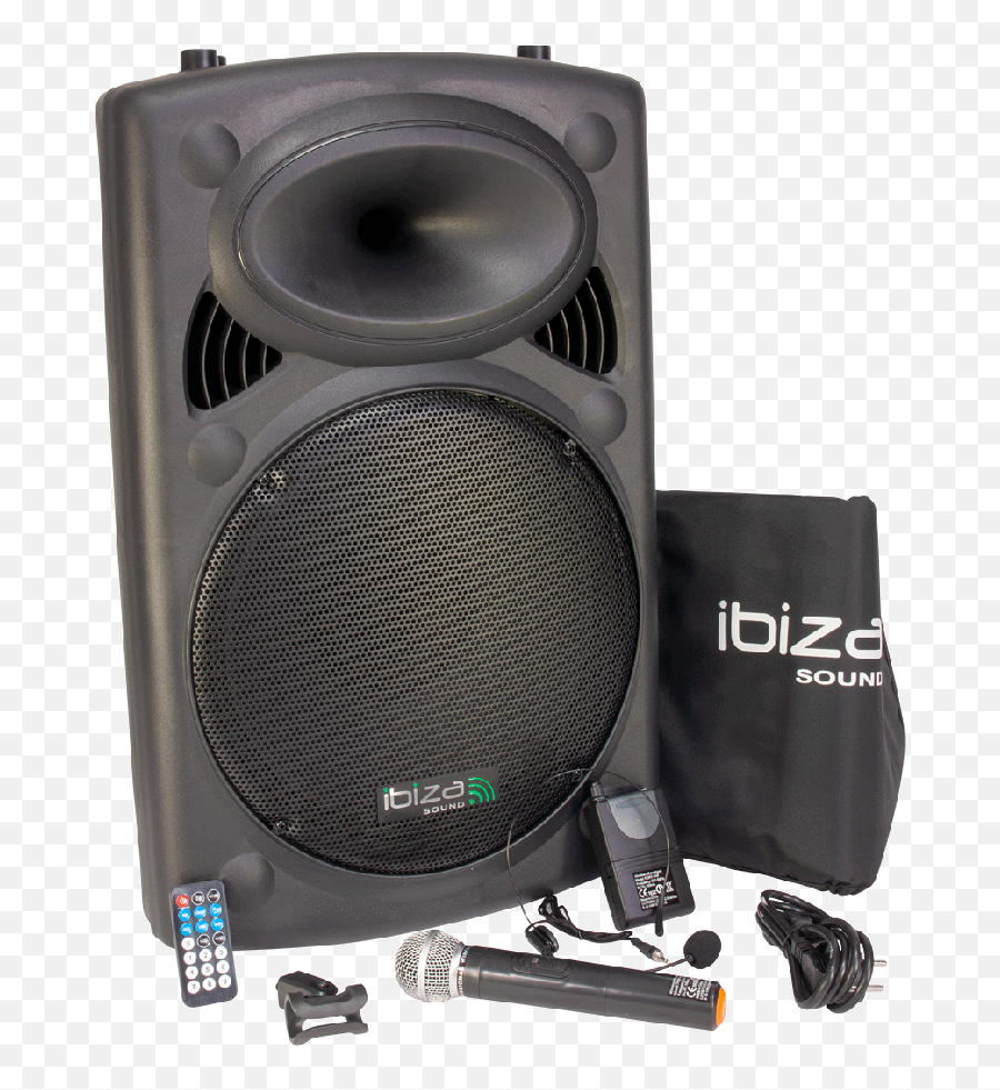Portable Stand - Alone Pa System 15u201d38cm With Usbmp3 Rec Vox Bluetooth 2 Vhf Mics Ibiza Sound Png,Bluetooth Png