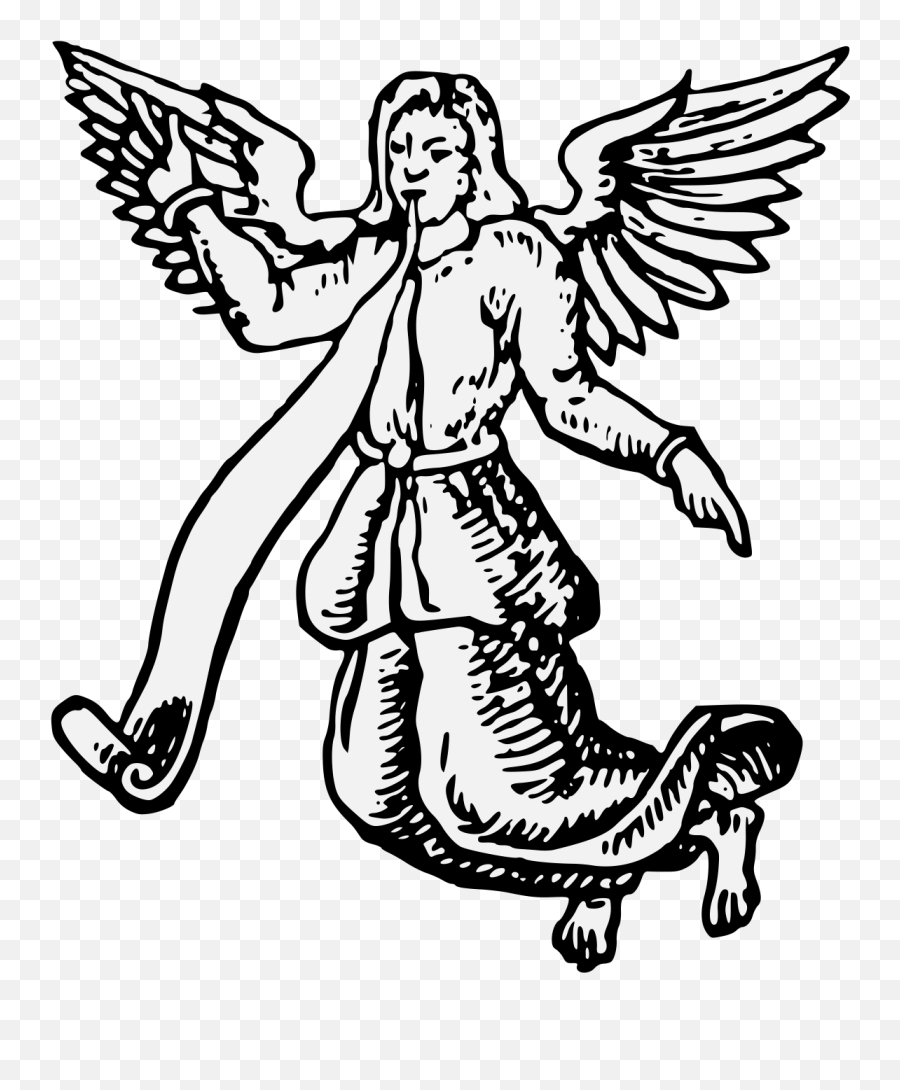 Angel - Traceable Heraldic Art Heraldry Png,Archangel Png