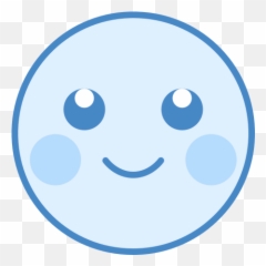 Anime Emoji Icon In Blue Ui Style - Happy Png,Cute Anime Icon
