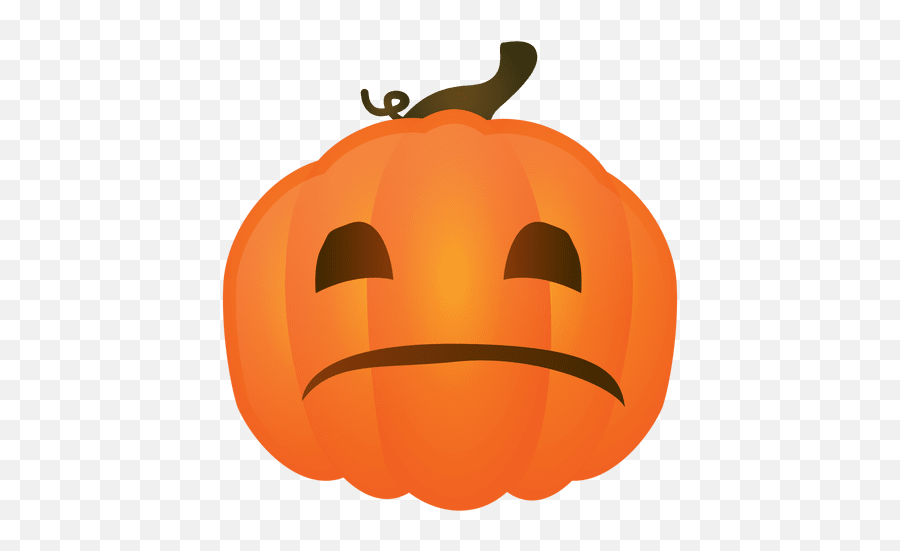 Sad Halloween Pumpkin Png Emoji Transparent
