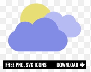 Free Sun And Clouds Icon Symbol Png Svg Download - With Svg