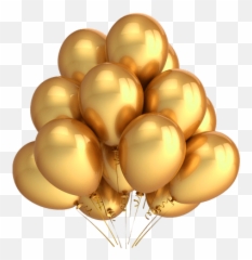 Search Results For Balloon Png - Gold Birthday Balloons