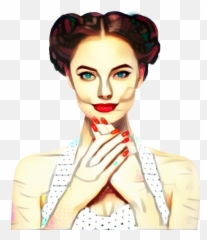 Pin - Up Girl Woman Retro Style Manicure Vintage Png,Manicure Png