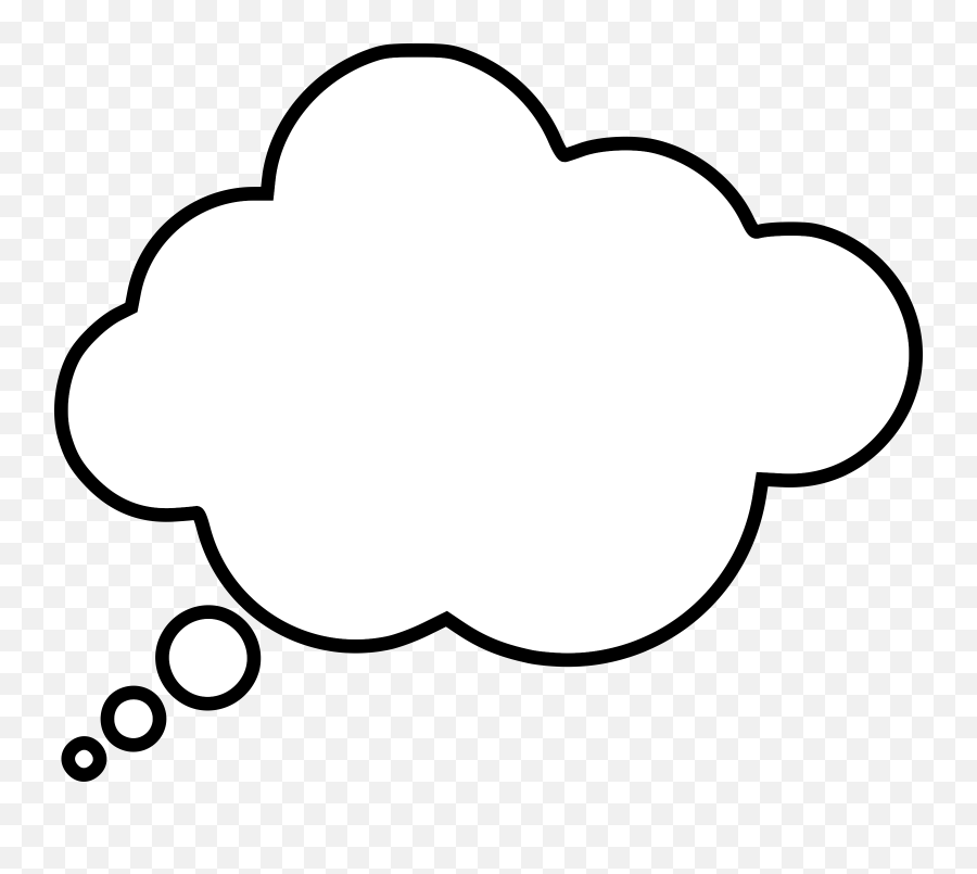 Thought Cloud Clipart - Think Bubble Png,Text Bubble Png