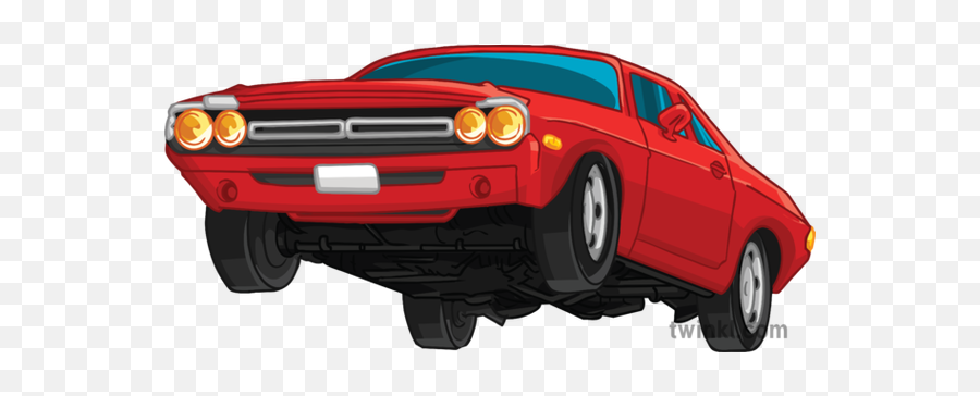 Mid Air Jumping Car Stunt Ramp Flying - Dodge Challenger Png,Flying Car Png