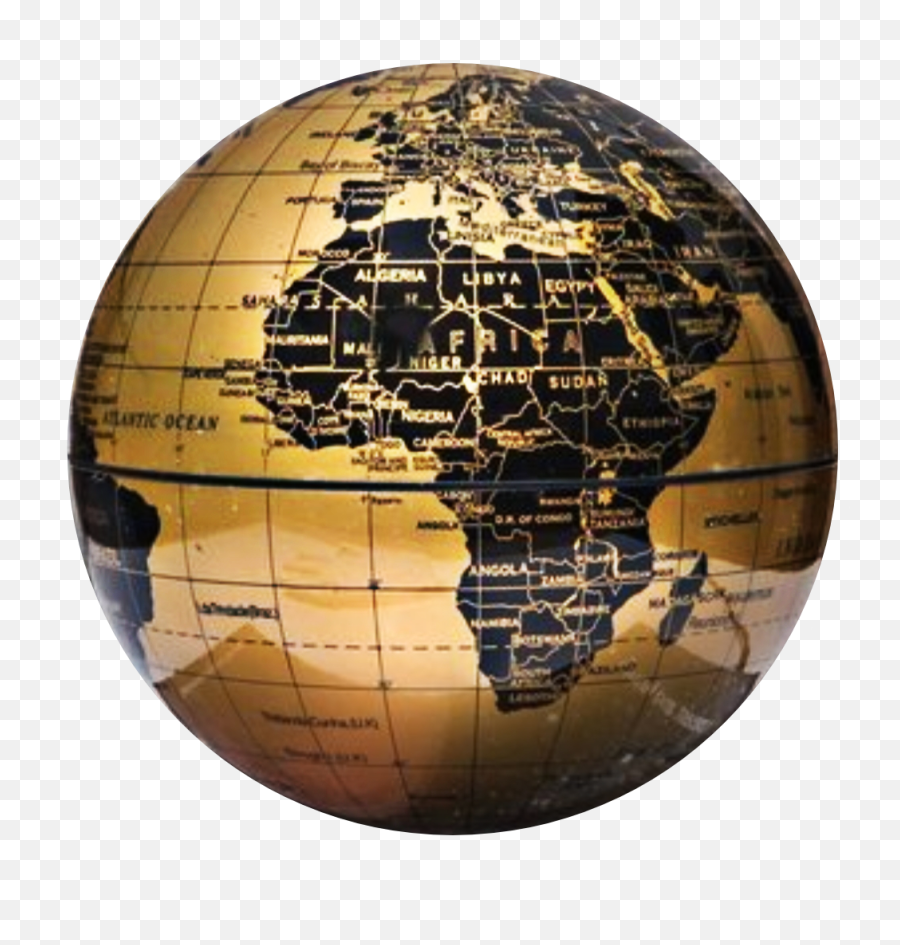 Globe Black Gold Sphere Earth - Gold World Logo Png,Gold Globe Png