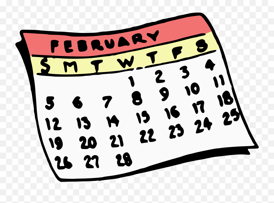 February Calendar Image Freeuse Library - Transparent Calendar Clipart Png,Calendar Clipart Transparent