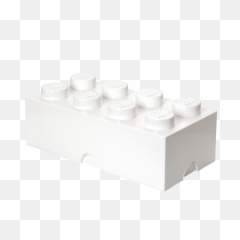Lego Storage Brick 8 White - Valkoinen png
