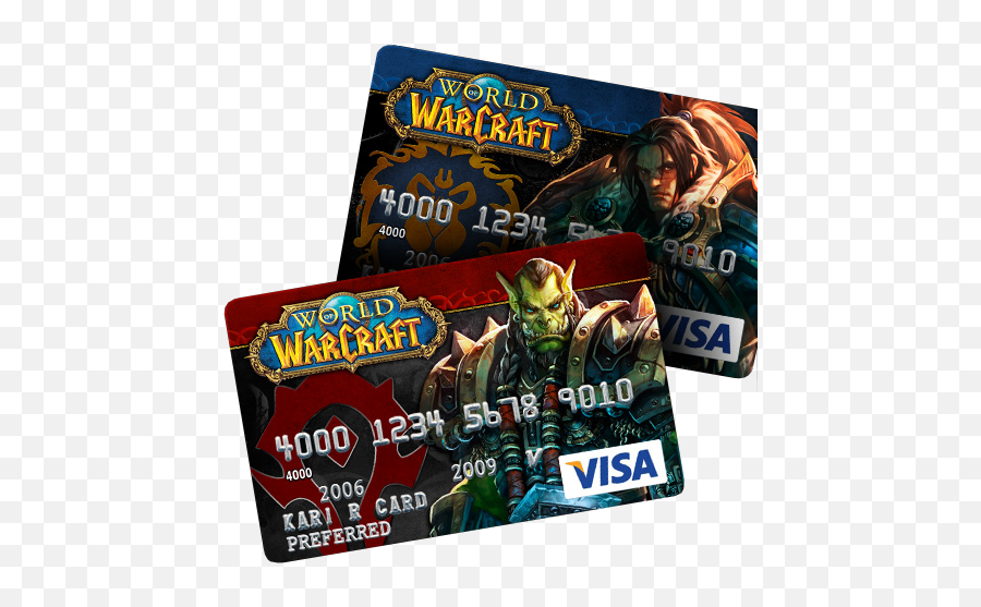 Warcraft - World Of Warcraft Visa Card Png,World Of Warcraft Png