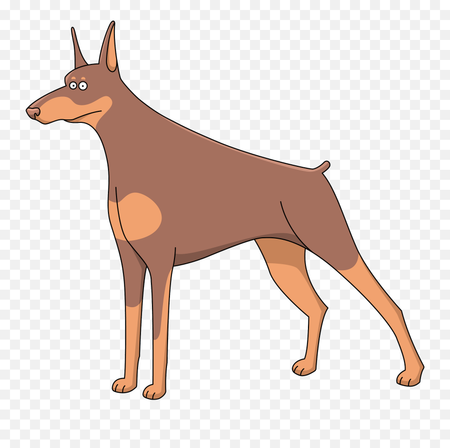Clipart - Animal In A Costume Drawing Png,Doberman Png