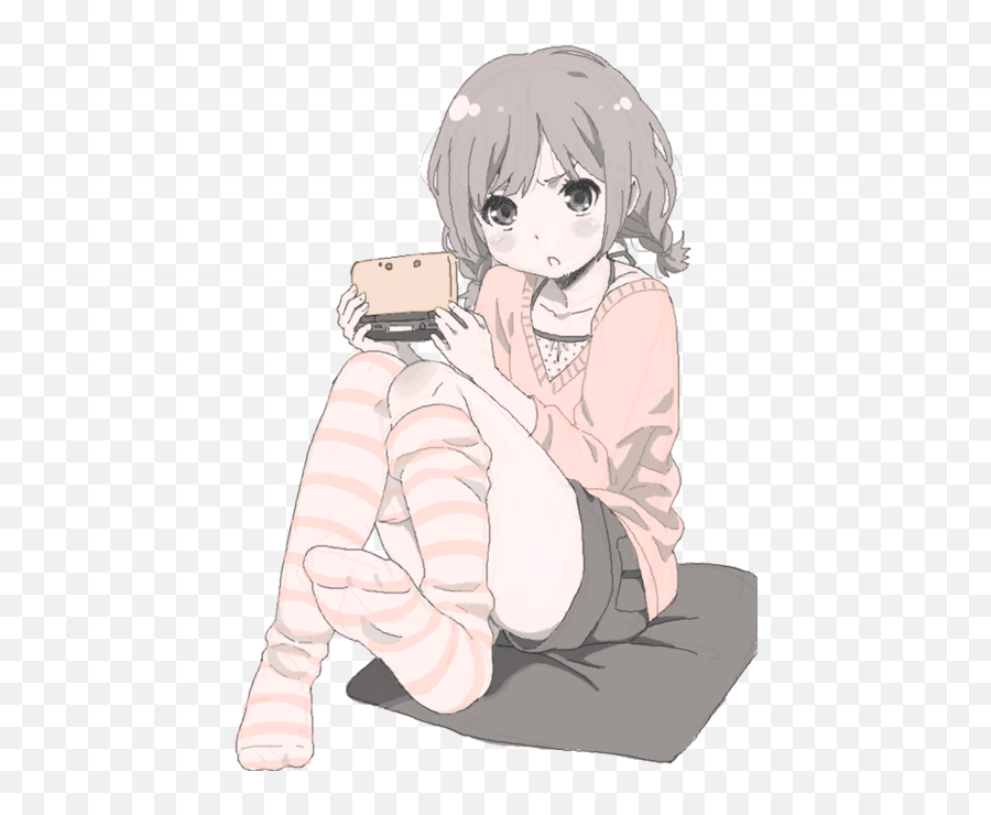Girl In Anime - Chica Gamer Dibujo Anime Png,Anime Girl Sitting Png - free  transparent png images 