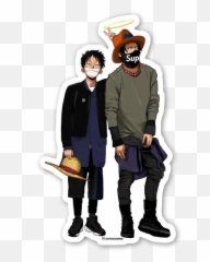 Luffy Ace - Supreme png