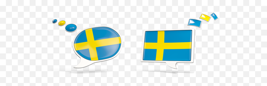 Two Speech Bubbles Illustration Of Flag Sweden - Swedish Speech Bubble Png,Speech Bubbles Png