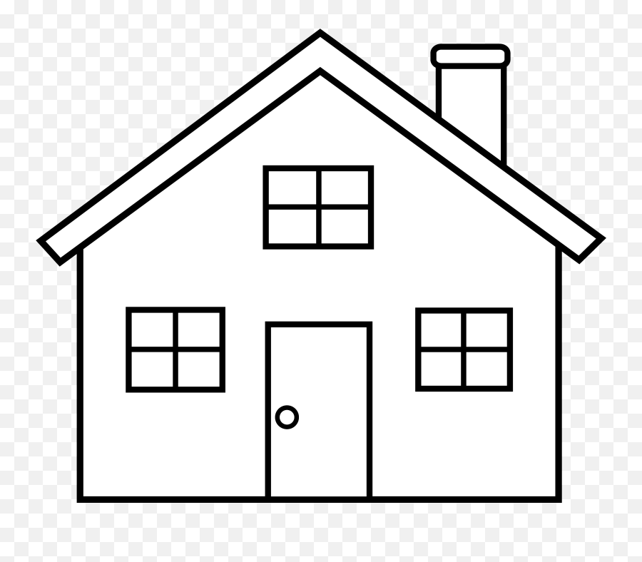 Png House Black And White Transparent - Outline Home Clipart Black And White,The White House Png