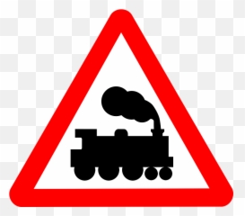 Railway Crossing Traffic Signs - Men At Work Sign Png,Traffic Sign Png