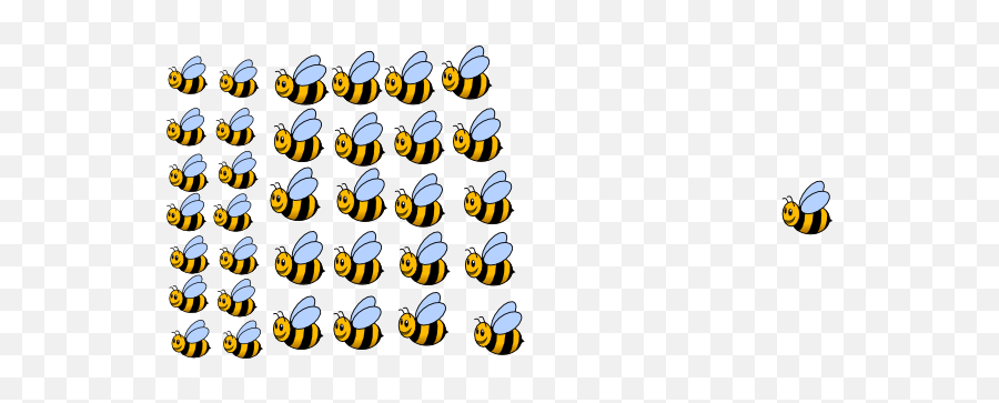Bees Clip Art - Lots Of Bees Clipart Png,Bee Clipart Png