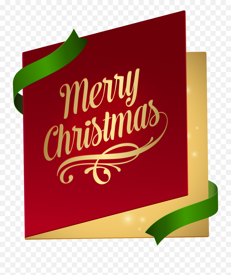Merry Christmas Card Banner Transparent Png