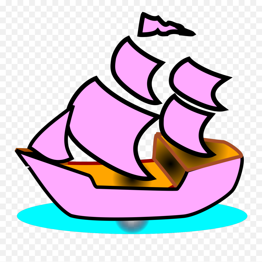 Pink Boat Svg Vector Clip Art - Svg Clipart Green Boat Clipart Png,Boat Clipart Png
