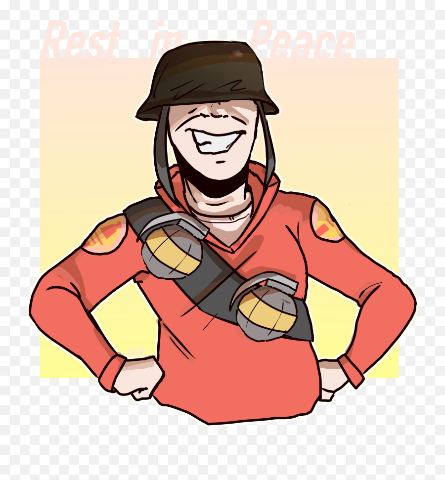 Made A Tribute Drawing To Rick May Rest In Peace Tf2 - Fictional Character Png,Rest In Peace Png