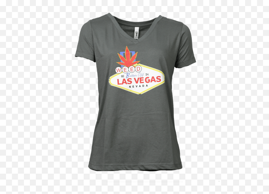 State Advocacy Adult Womenu2019s V Neck W Las Vegas Logo Warm Gray Colored - Weed Be Better Off Short Sleeve Png,Las Vegas Logo Png