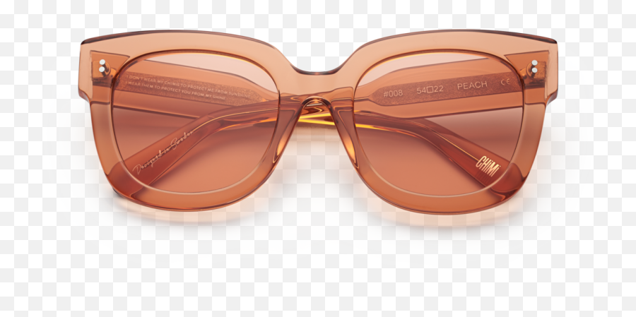 008 Clear Sunglasses In Peach - For Teen Png,Swag Glasses Transparent