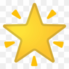Glowing Star Icon - Gold Star Emoji Png,Glowing Icon