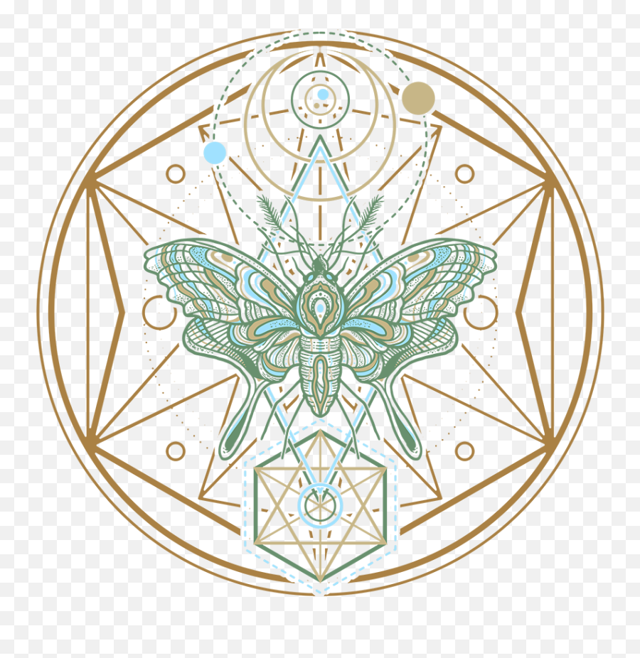 Butterfly Over Sacred Geometry Spell Of Freedom - Decorative Png,Sacred Geo Icon Transparent