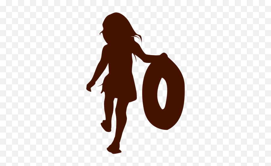 Girls Playing With Lifesaver Silhouette - Girls Playing Ring Silhouette Png,Life Saver Png