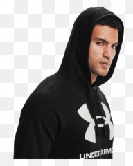 Under Armour Menu0027s Ua Rival Fleece Big Logo Hoodie - Hibbett png