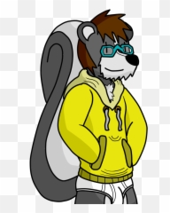 Skunk Fursona Doodle Redesigned Icon - Less by Notkastar png