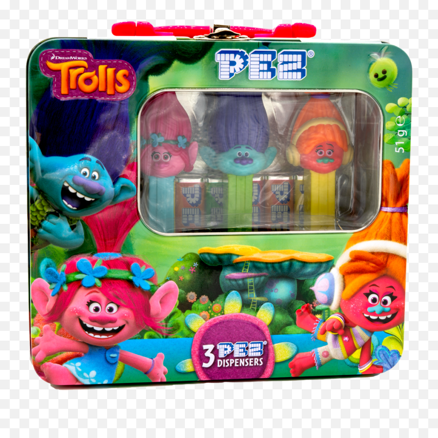 Dreamworks Pez Trolls Gift Tin - Trolls Peez Png,Dreamworks Trolls Icon