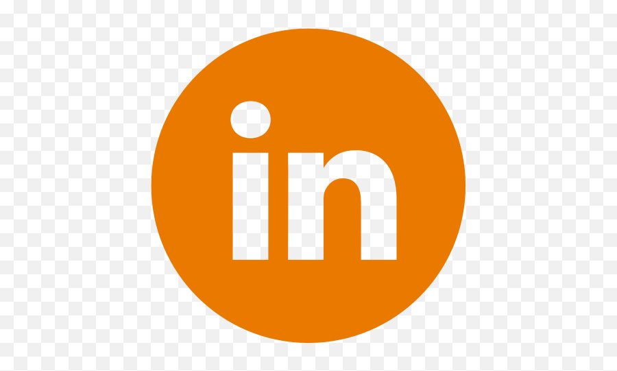 Linkedin Orange Round Icon - Dot Png,Round Www Icon