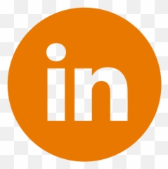 Linkedin Orange Round Icon - Dot png