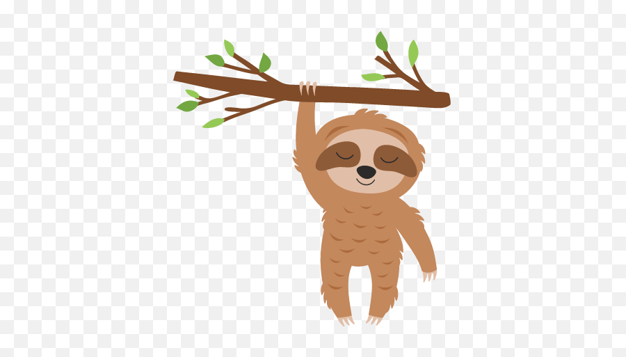 Sloth In Tree - Slothintree50cents0419 Clipart Easy Sloth Png,Sloth Png