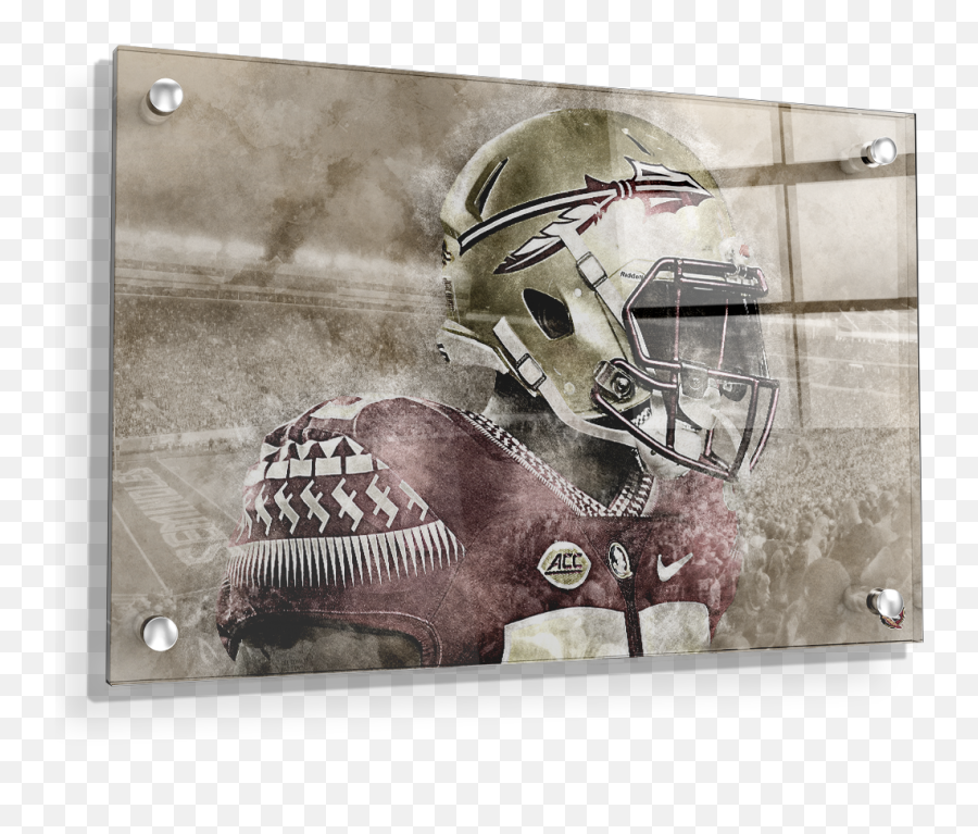 Florida State Seminoles Vintage Nole Licensed Wall Art Png Icon Skull Helmet