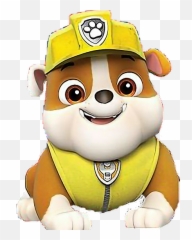 Paw Patrol Transparent Cartoon - Paw Patol Rubble Cartoon Png,Rubble Png