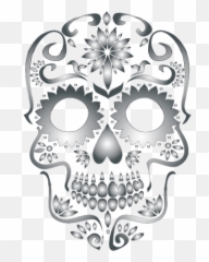 Download Medium Image - Sugar Skull Without Background White Transparent png