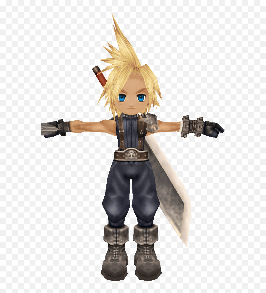 Download Hd Cloud Strife Model Iss - Cloud Strife Cloud Ff7 Transparent Png,Cloud Strife Png