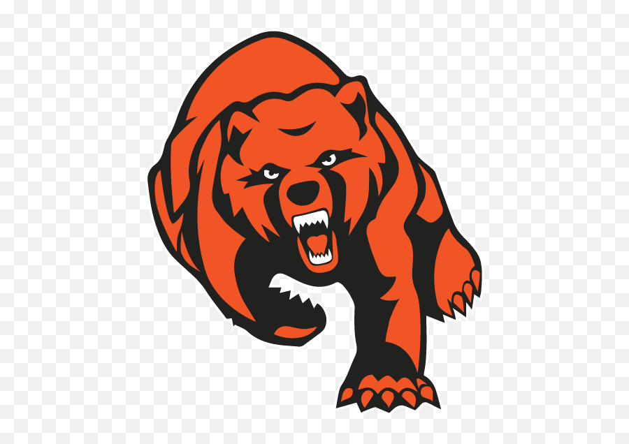 Full Bear White Stroke - Bear Mascot Logo Png Clipart Full Catholic High School,Bear Logos